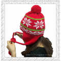 China caráter inverno malha Beanie Hat com Pompon bolas para meninas (1-3505)